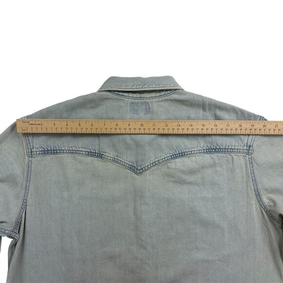 Levi’s Men’s Western Denim Shirt XL Relaxed Fit Snap Front Blue NWT - Picture 10 of 16